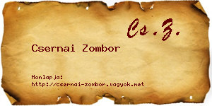 Csernai Zombor névjegykártya